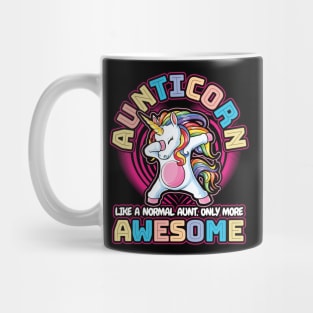 Aunticorn like a normal Aunt Dabbing Unicorn Mug